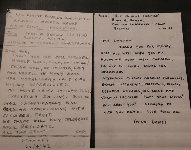 Glasgow Times: Copies of the letters Frida and Robert exchanged. Pic: Colin Mearns